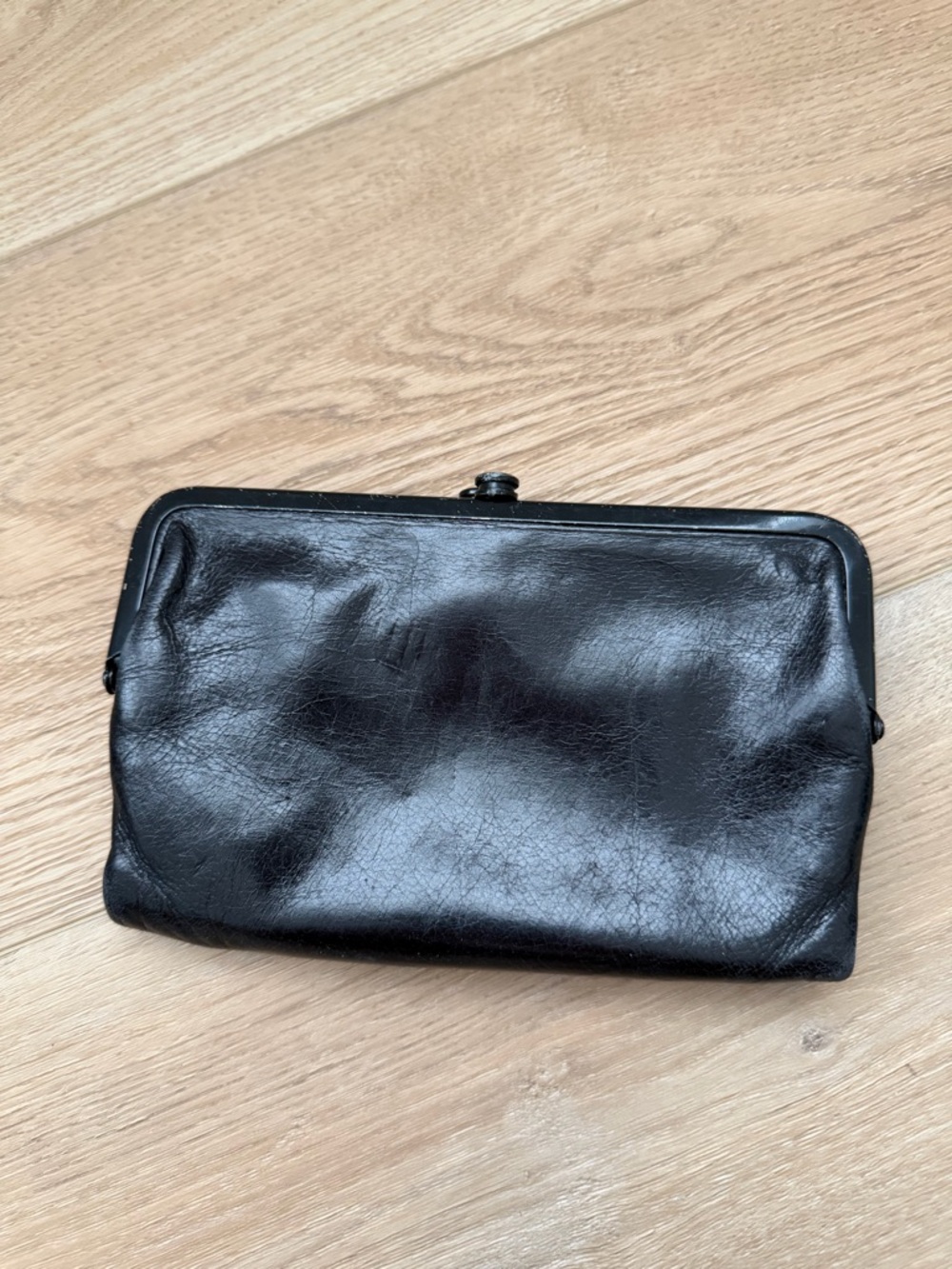 HOBO Black Leather Clutch Wallet